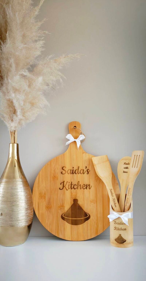 Keukenset met ronde snijplank