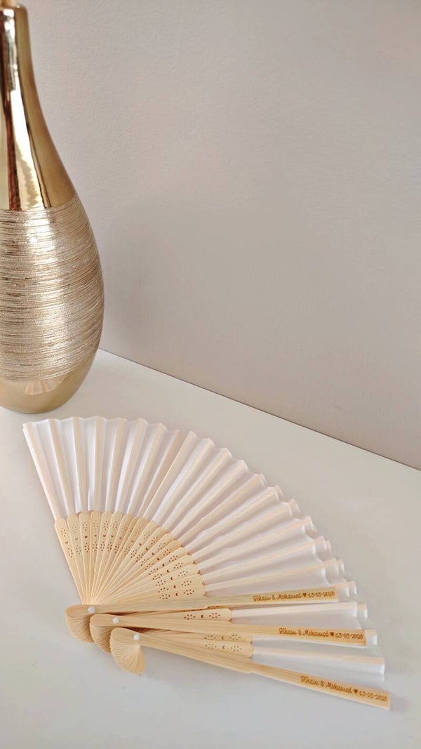 Gepersonaliseerde houtenwaaier