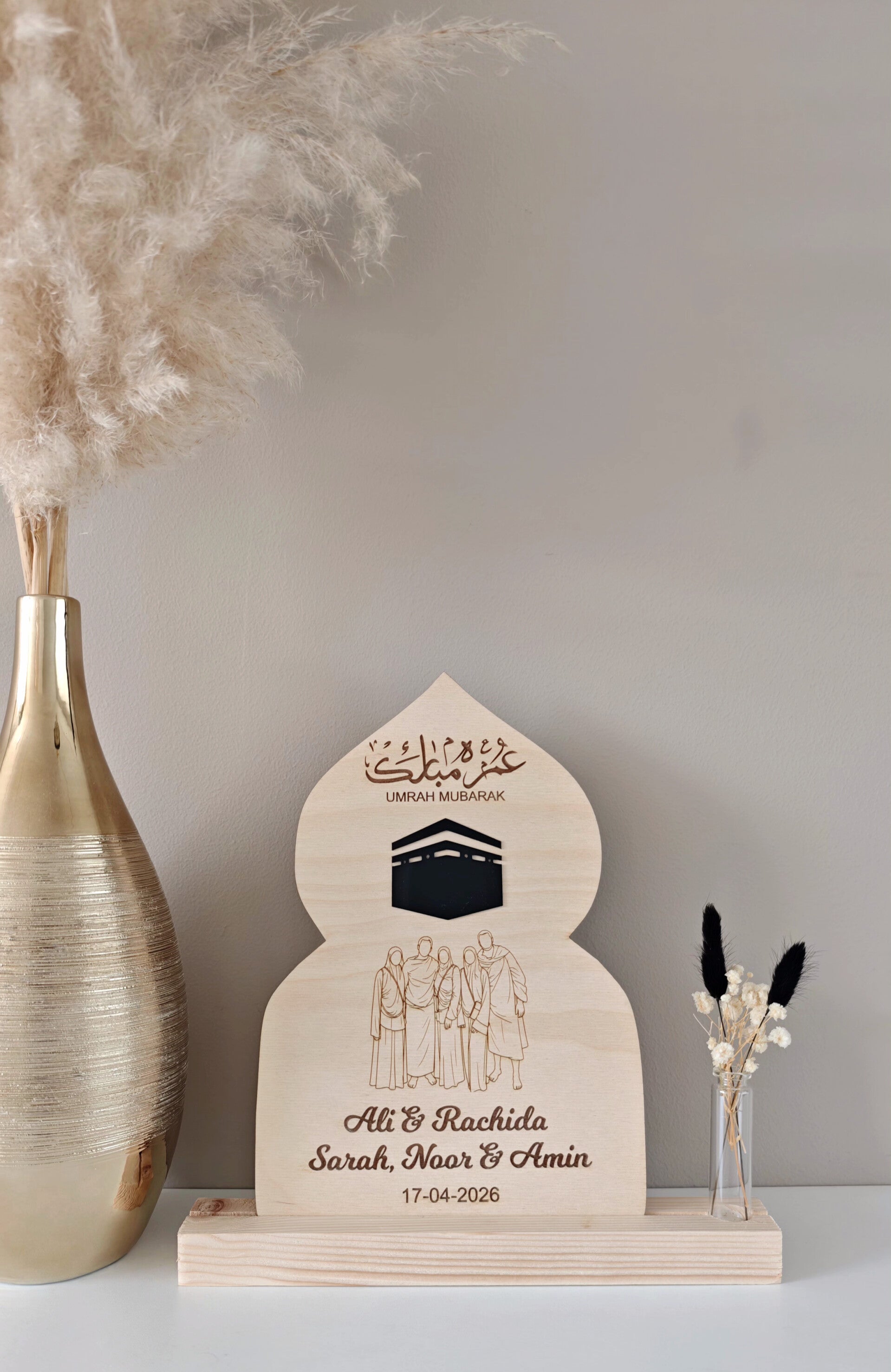Umrah/Hadj boogbord met lijntekening