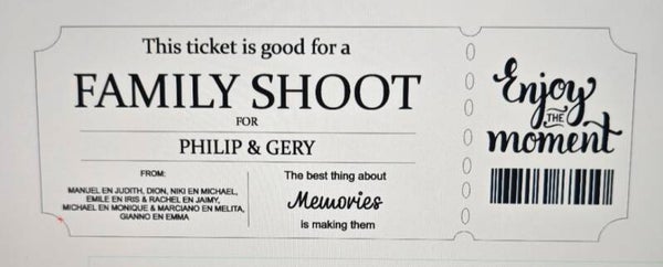 Fotoshoot voucher klant