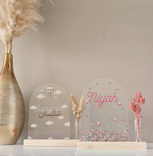 Luxe Plexiglas geboortebord