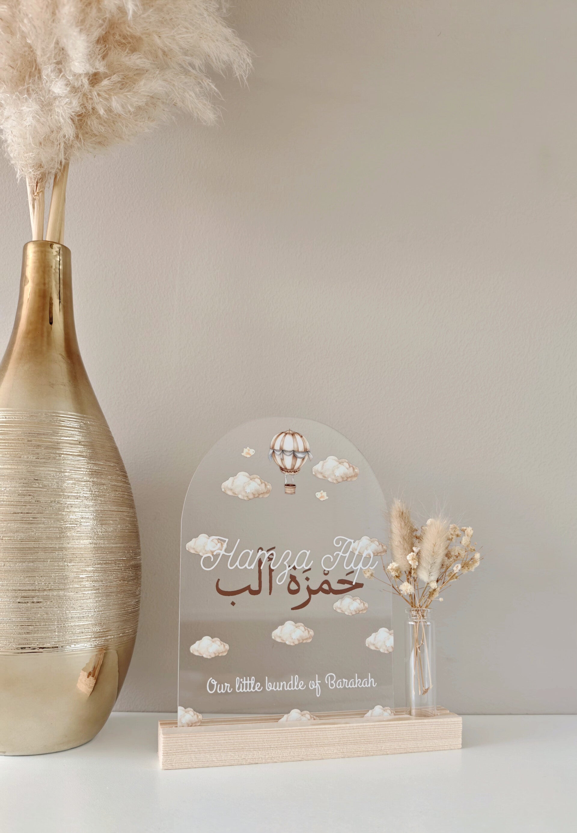 Luxe Plexiglas geboortebord