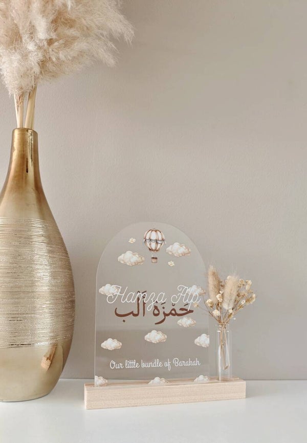 Luxe Plexiglas geboortebord