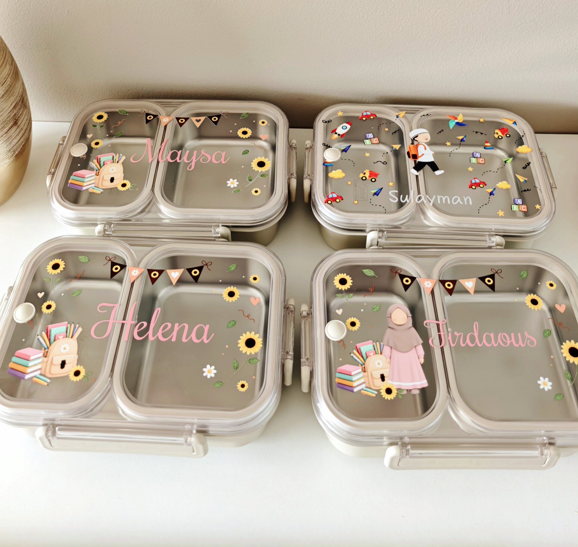 Gepersonaliseerde rvs lunchbox