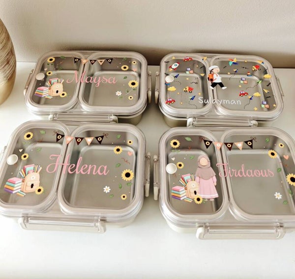 Gepersonaliseerde rvs lunchbox