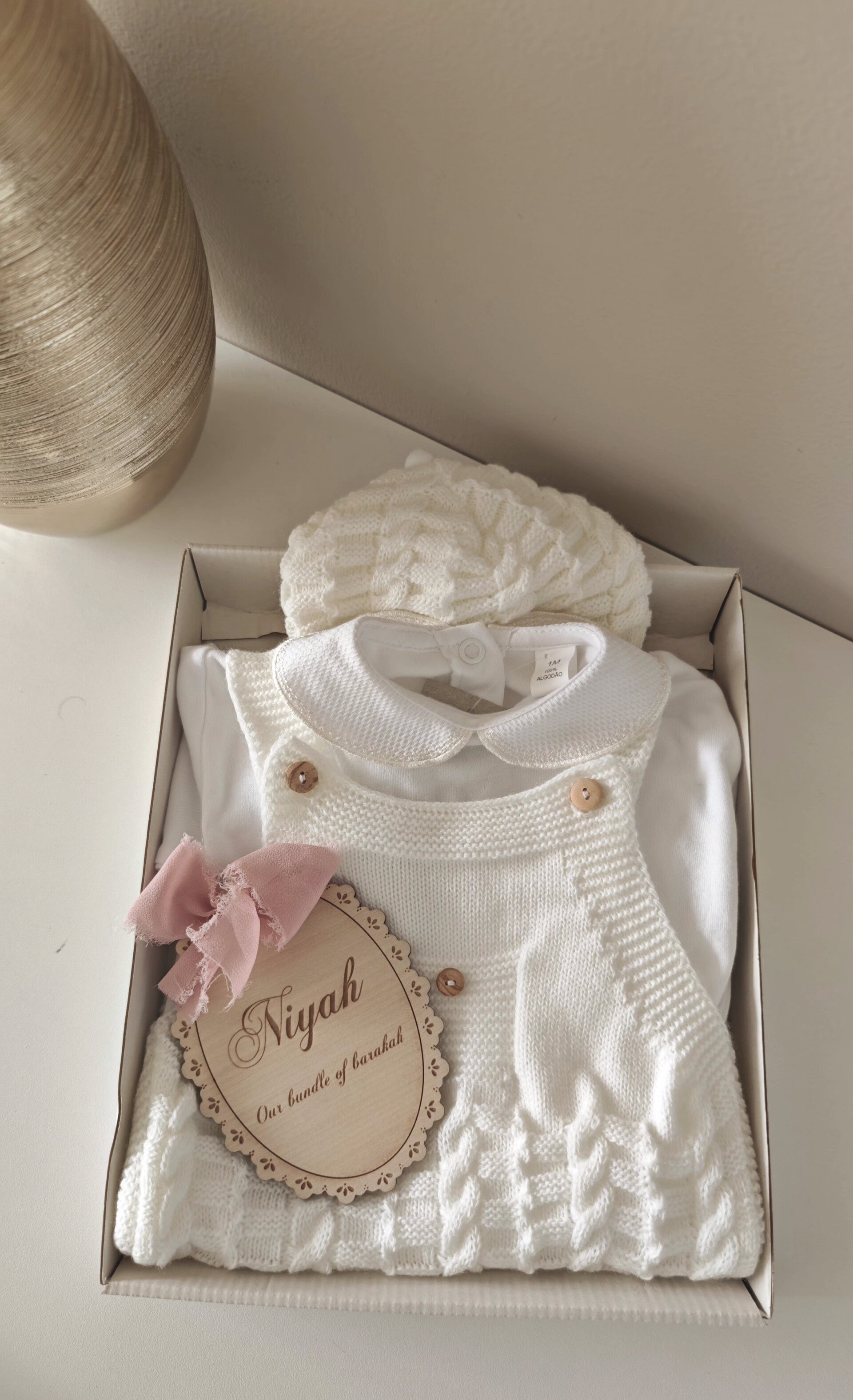 Luxe Baby Cadeauset tuinbroekje