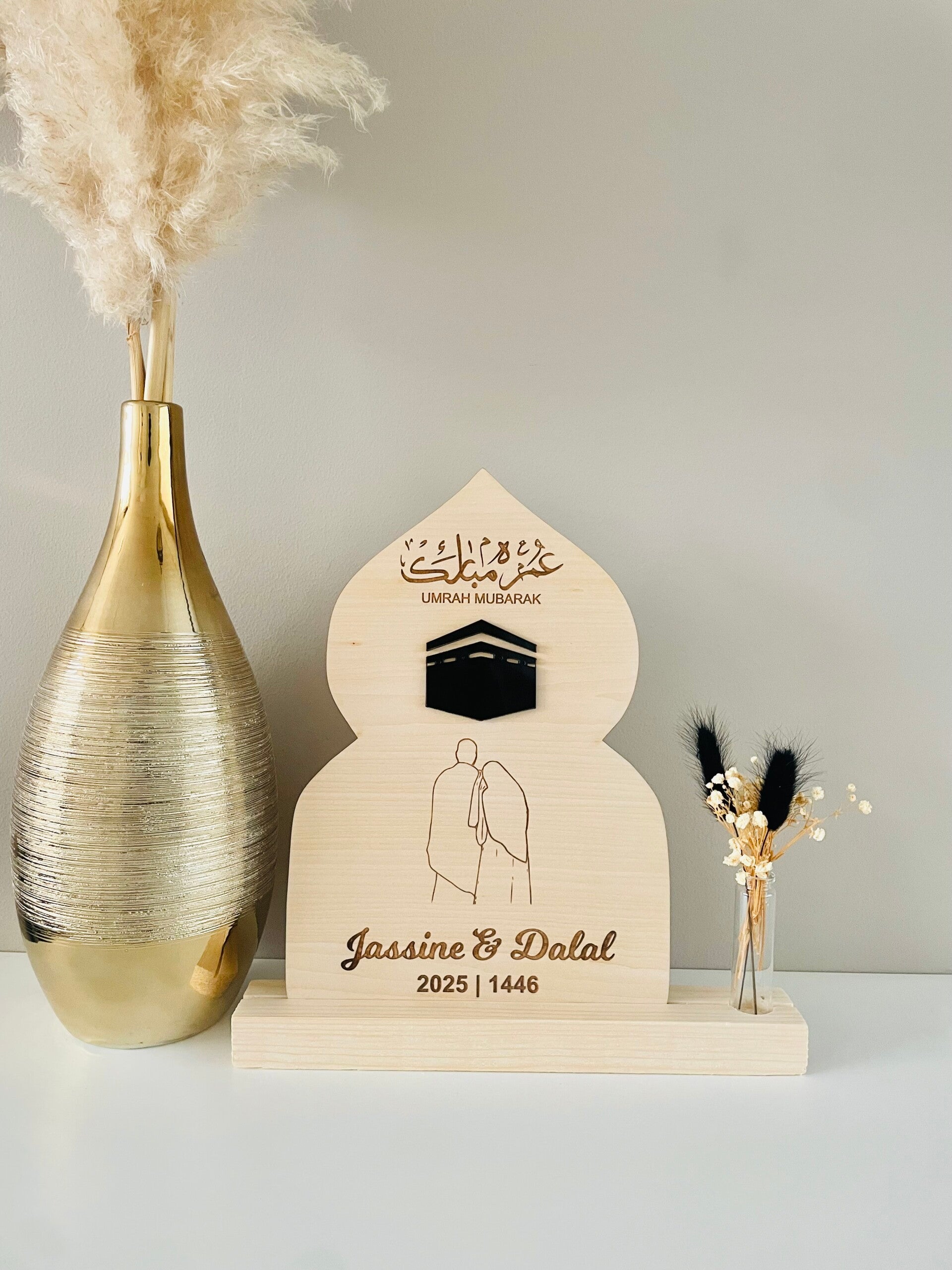 Umrah/Hadj boogbord met lijntekening