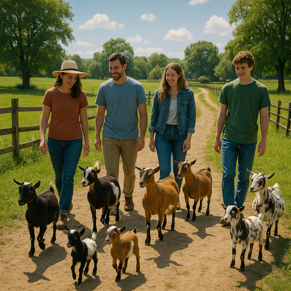 Goat Walking on The Farm