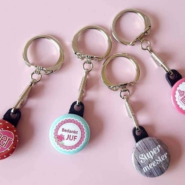 Sleutelhanger juf of meester