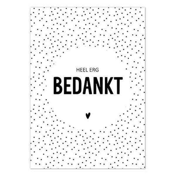 Ansichtkaart "Heel erg bedankt"