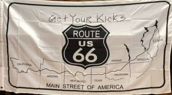 Printed Polyester Flag USA "Route 66"