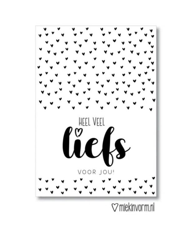 Ansichtkaart- Heel veel liefs voor jou
