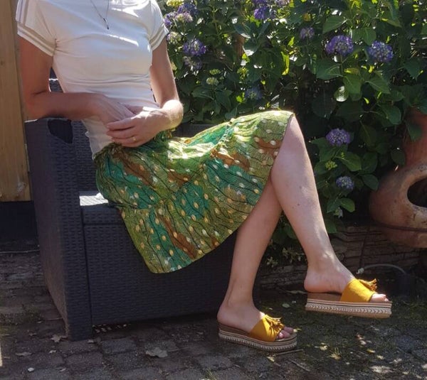 Rokje golden leaves groen