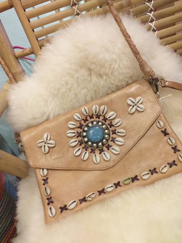 Leren tas Shelly beige