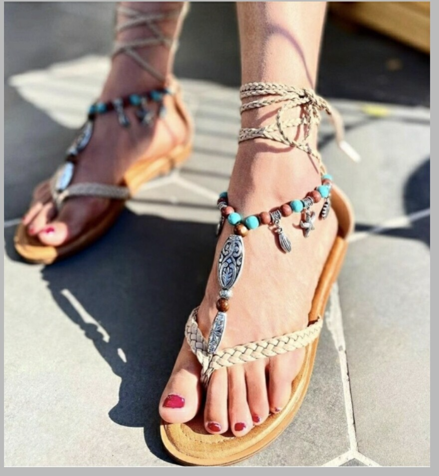 Boho Sandals - Beige