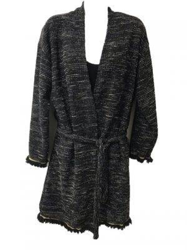 Vest rafel zwart