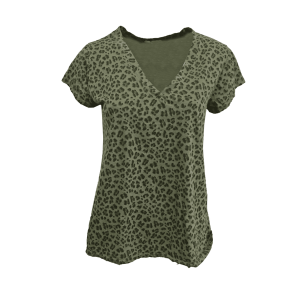 Panterprint shirt groen