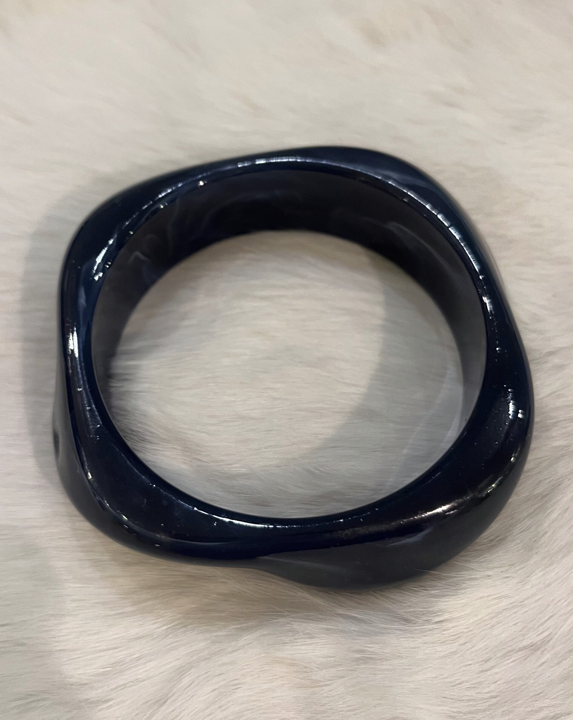 Dunne Blauwe Bangle Armband