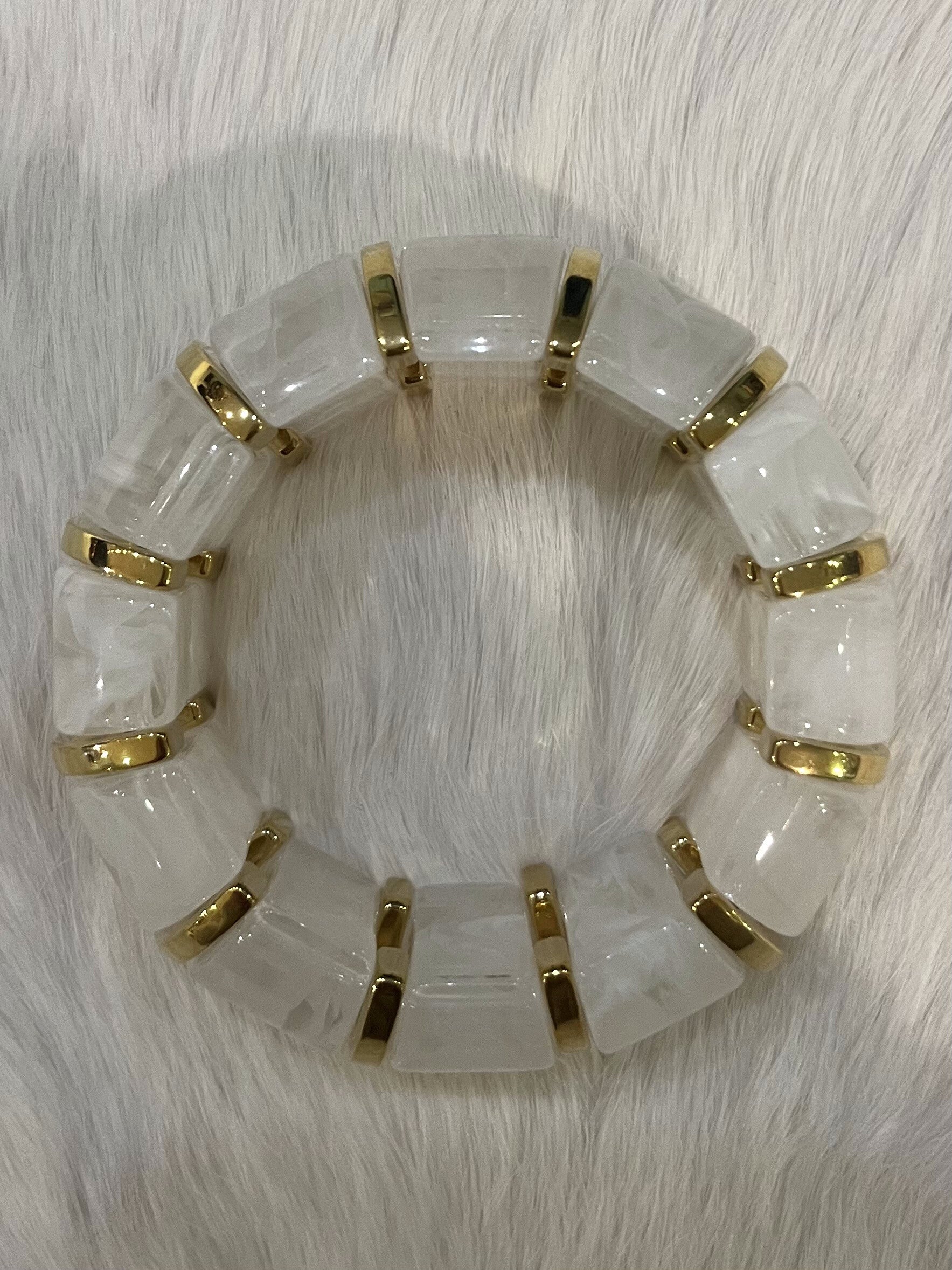 Bangle met stretch - Wit