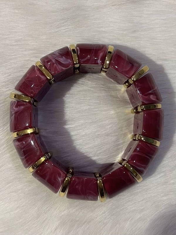 Bangle met stretch - Fuchsia