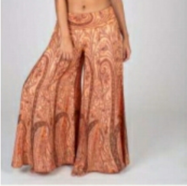 Wijde Pantalon oranje