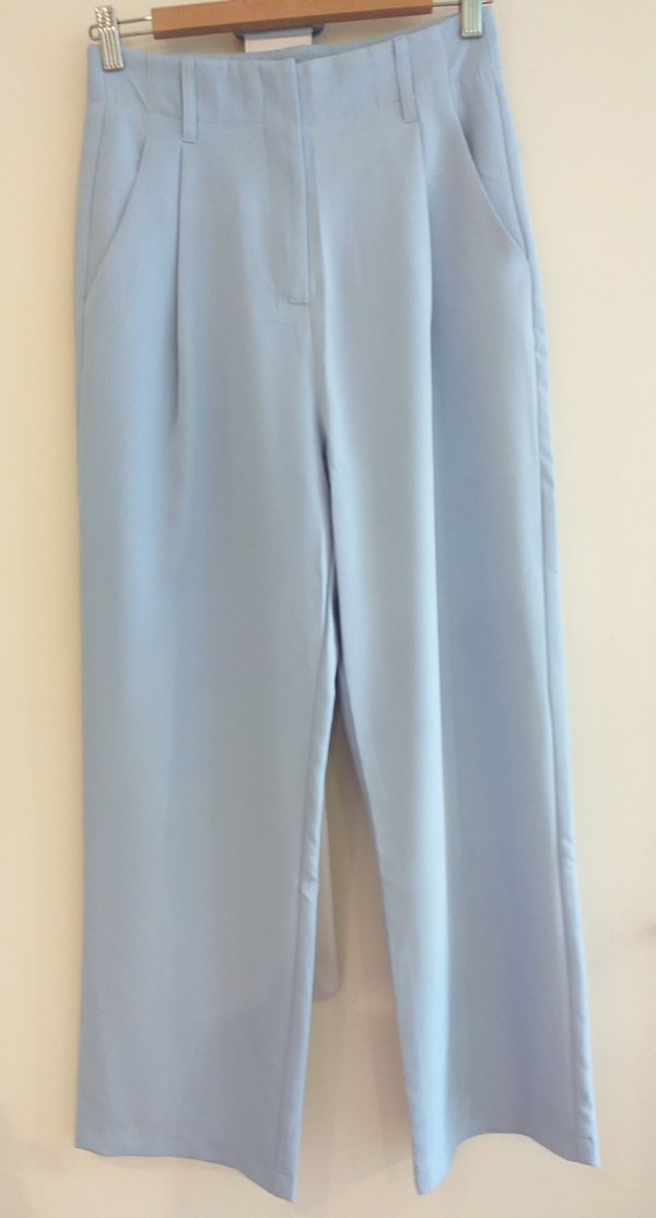 Pantalon met riem babyblauw