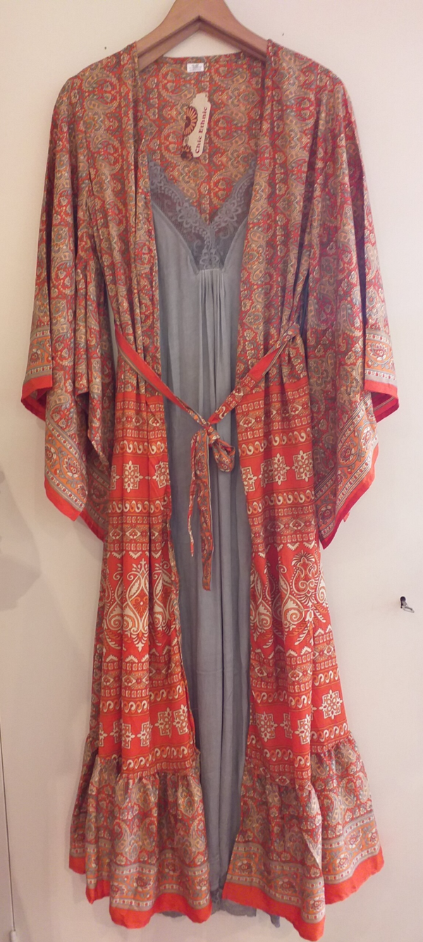 Kimono met Volant oranje