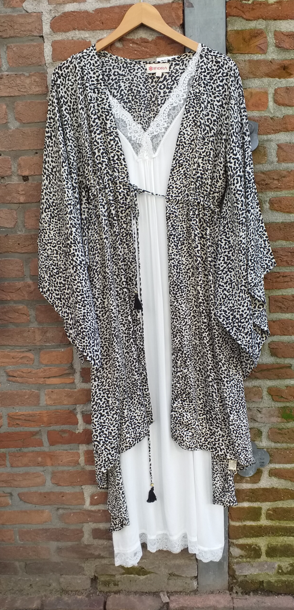 A-symetrische kimono tijgerprint