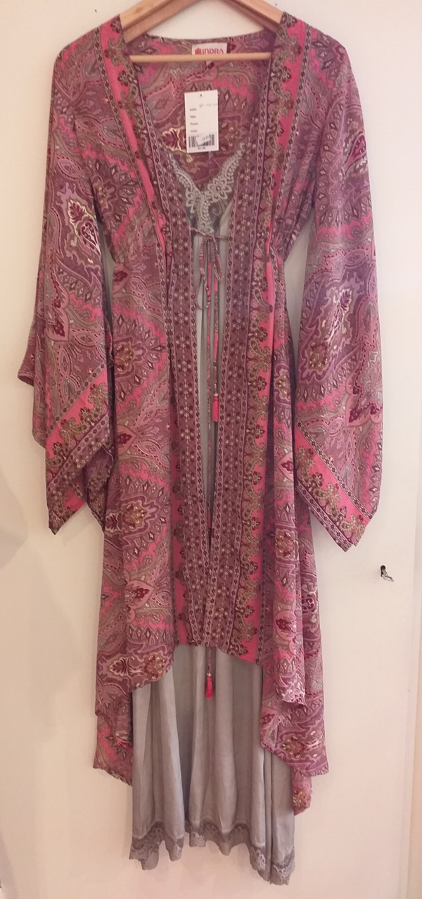 A-symetrische kimono roze