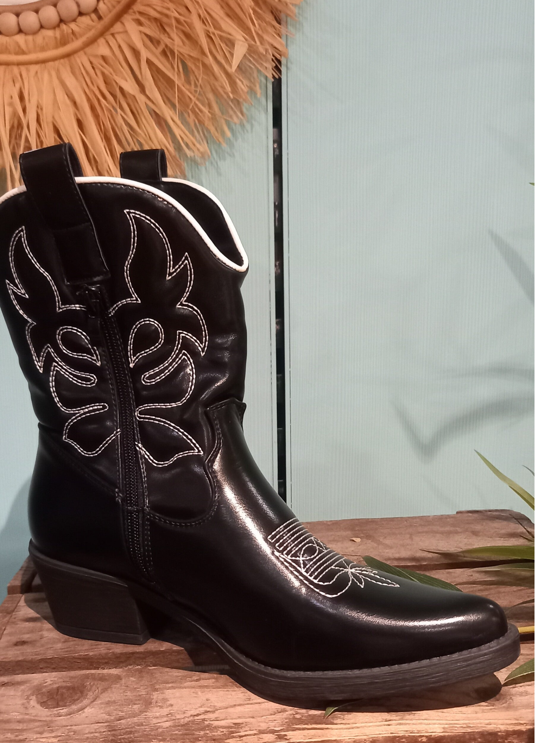 Cowboylaarsje Yve -zwart