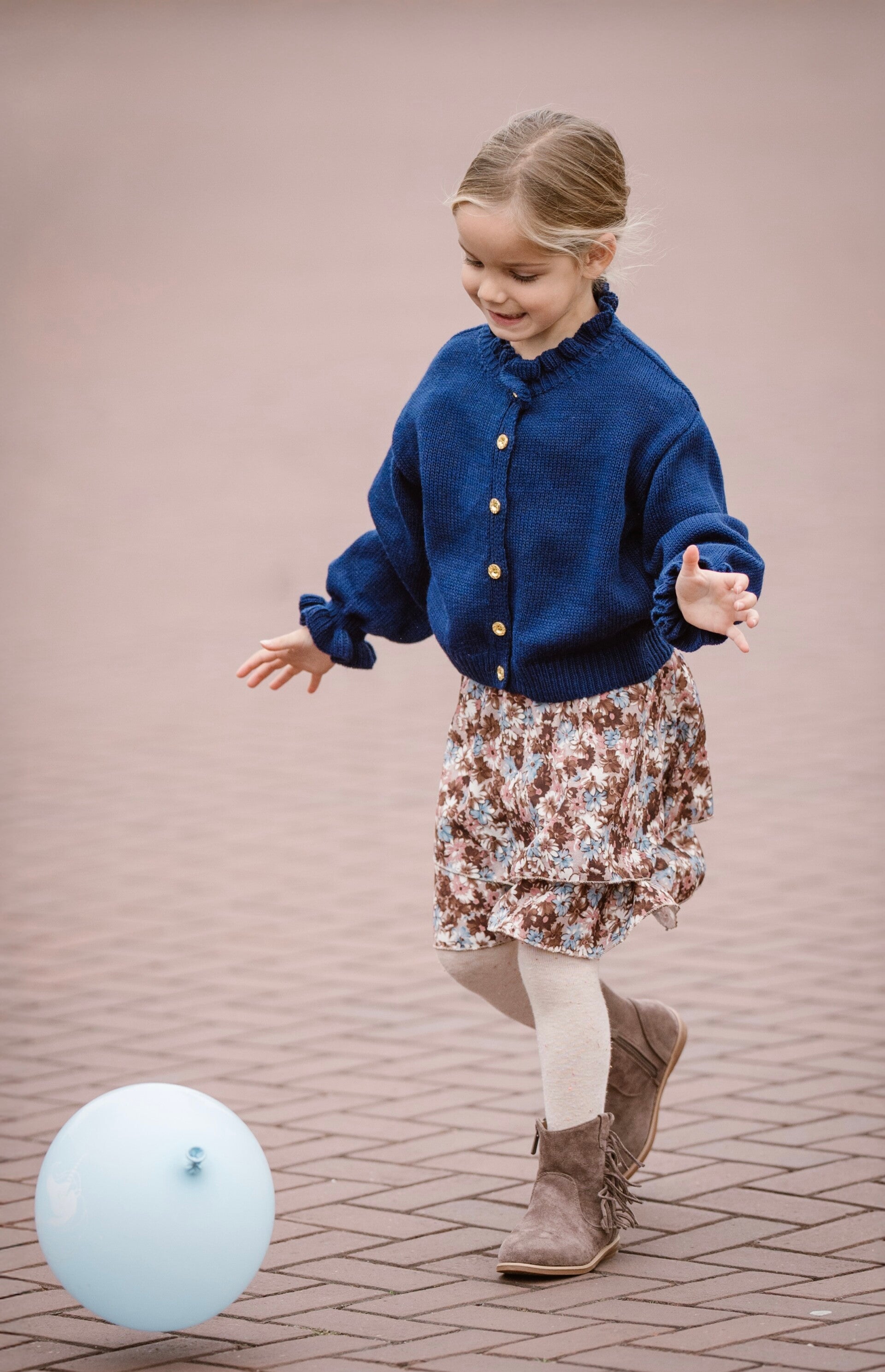 Vestje met gouden knoopjes - Donkerblauw