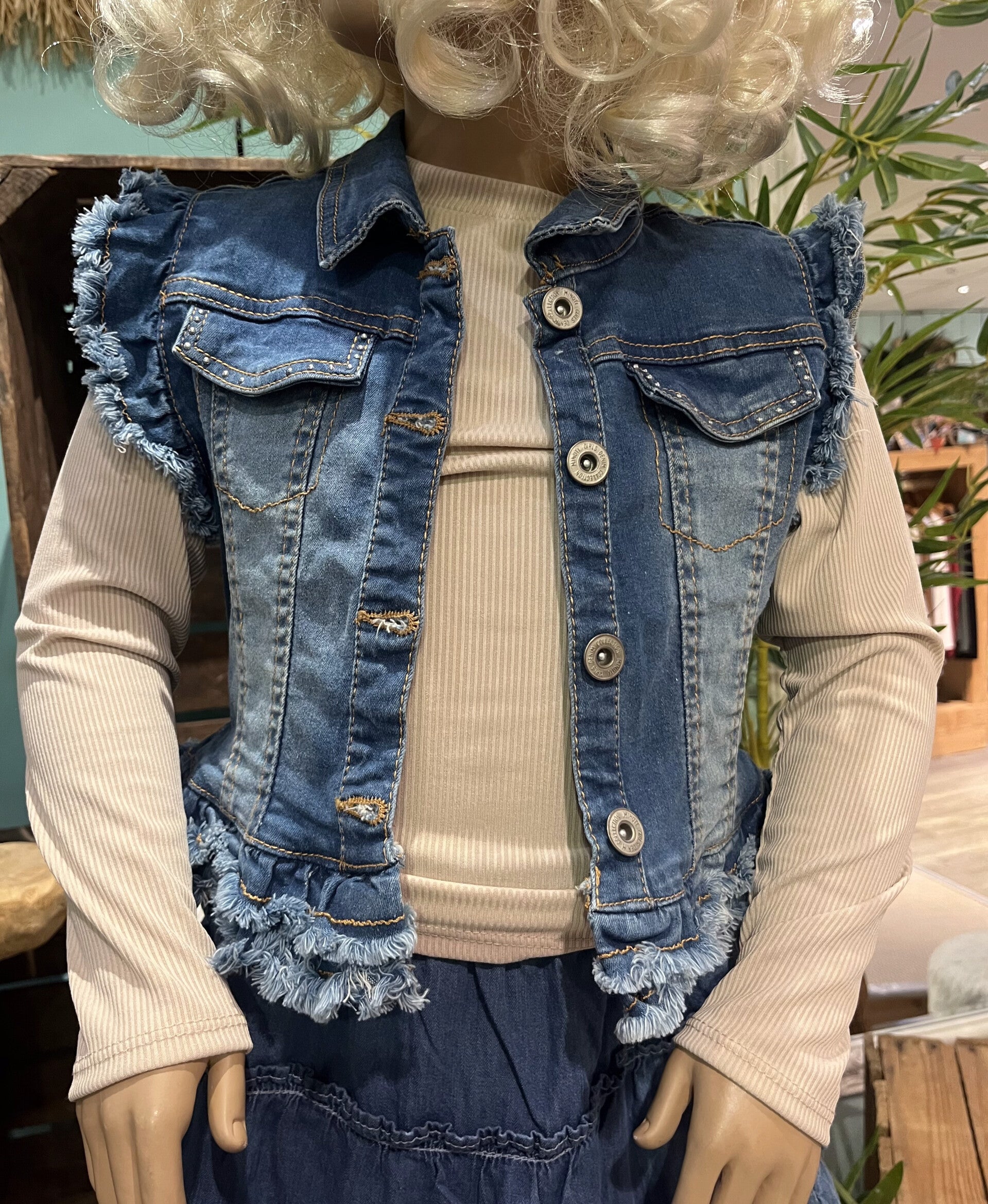 Denim Gilet Blue