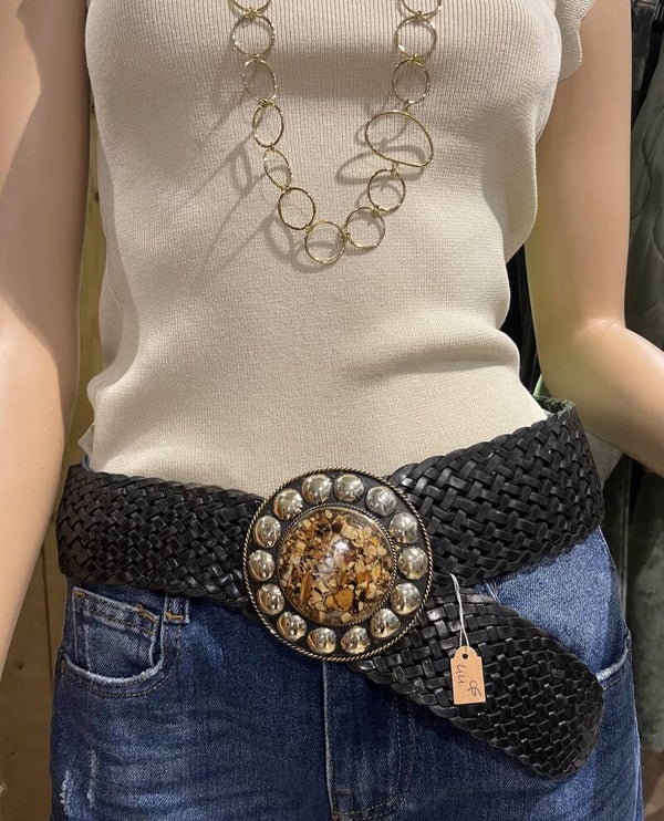 Leren Boho Belt - Zwart