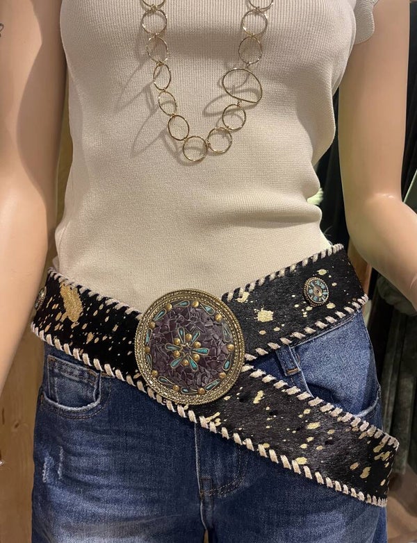 Leren riem Wild - Zwart