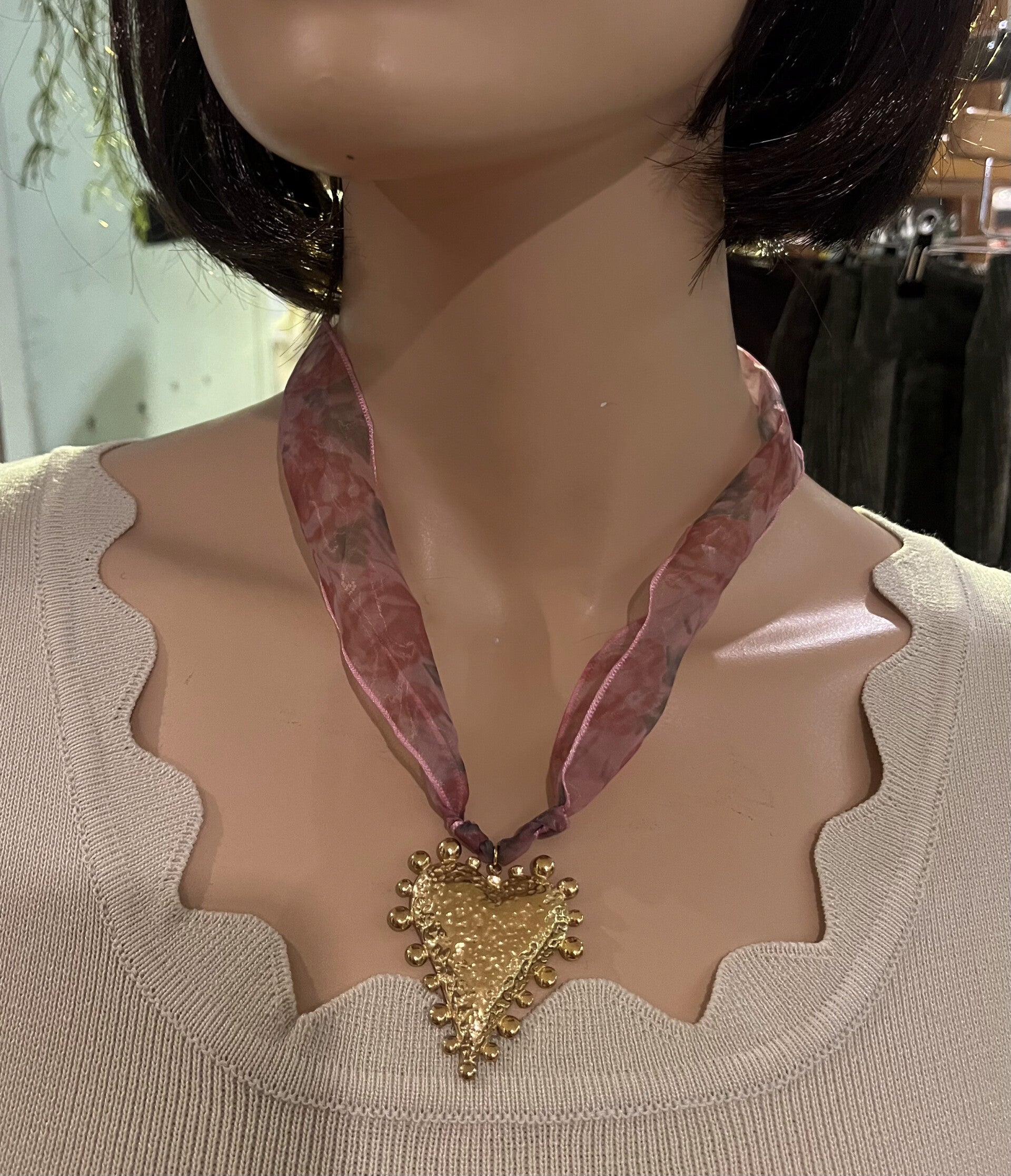 Ribbon Ketting - Roze