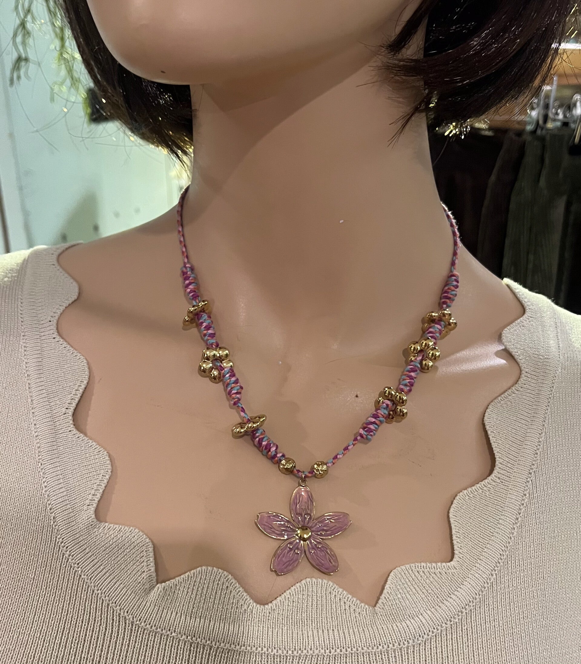 Bedel Ketting - Pink Flower