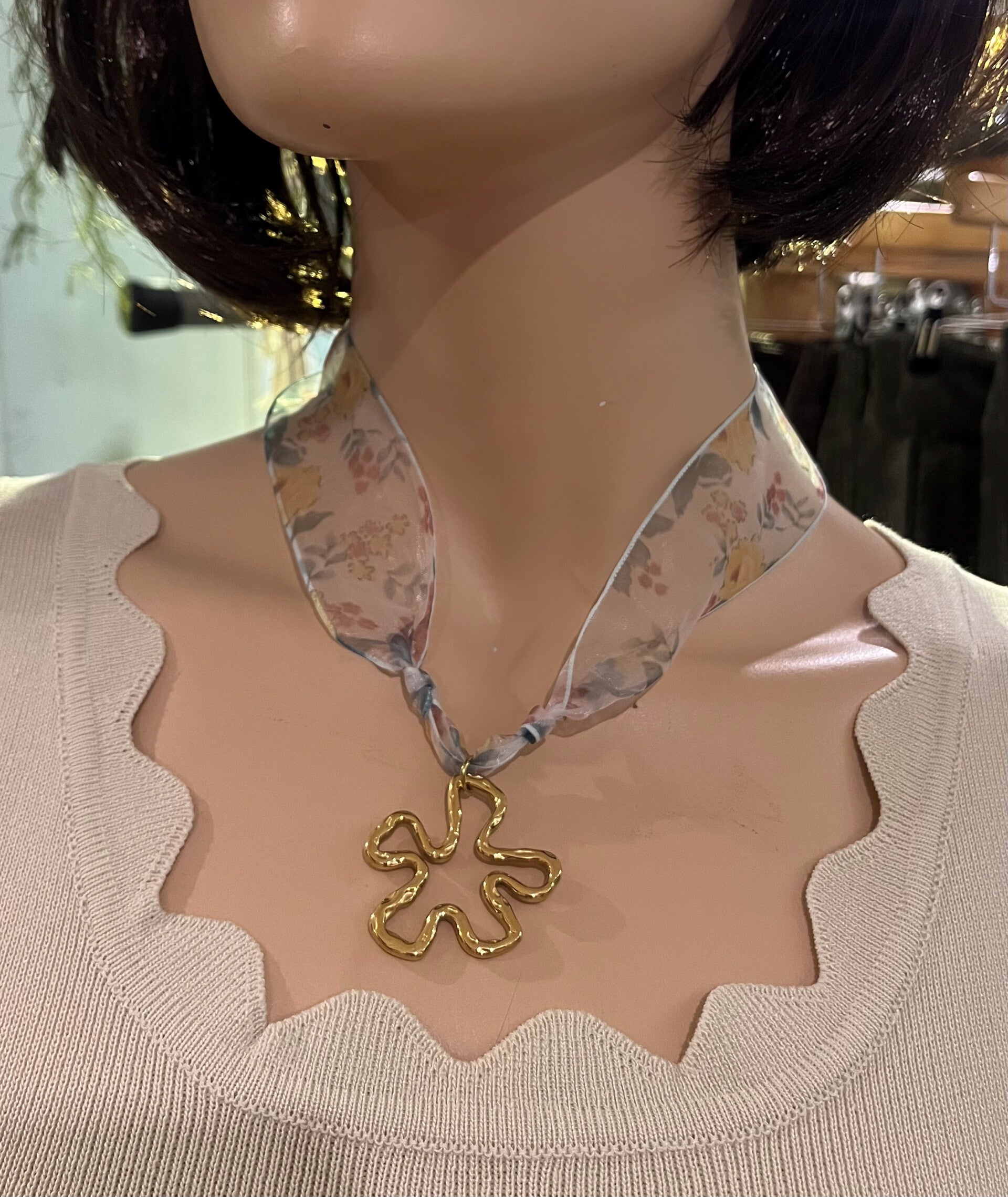 Ribbon Ketting - Mint