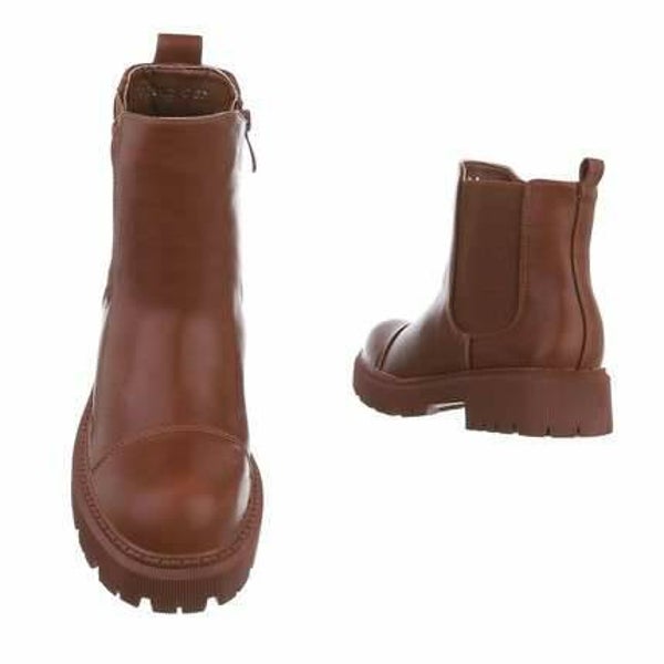 Lage Chelsea Boots Camel