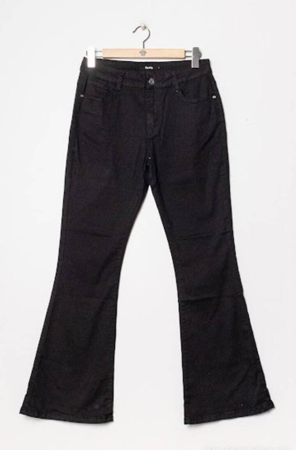 Basic Flared Jeans black