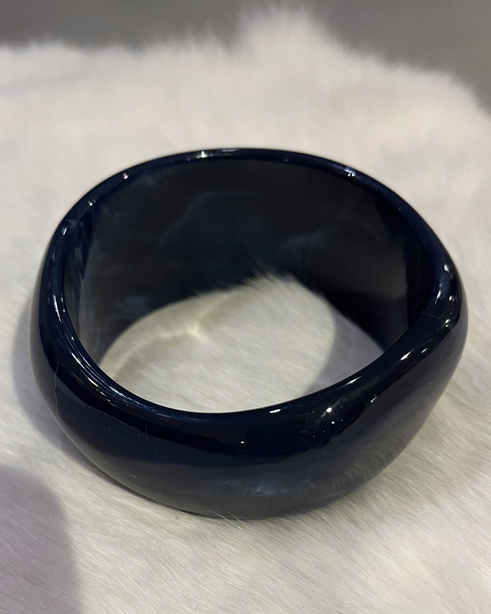 Statement Bangle - Donker blauw