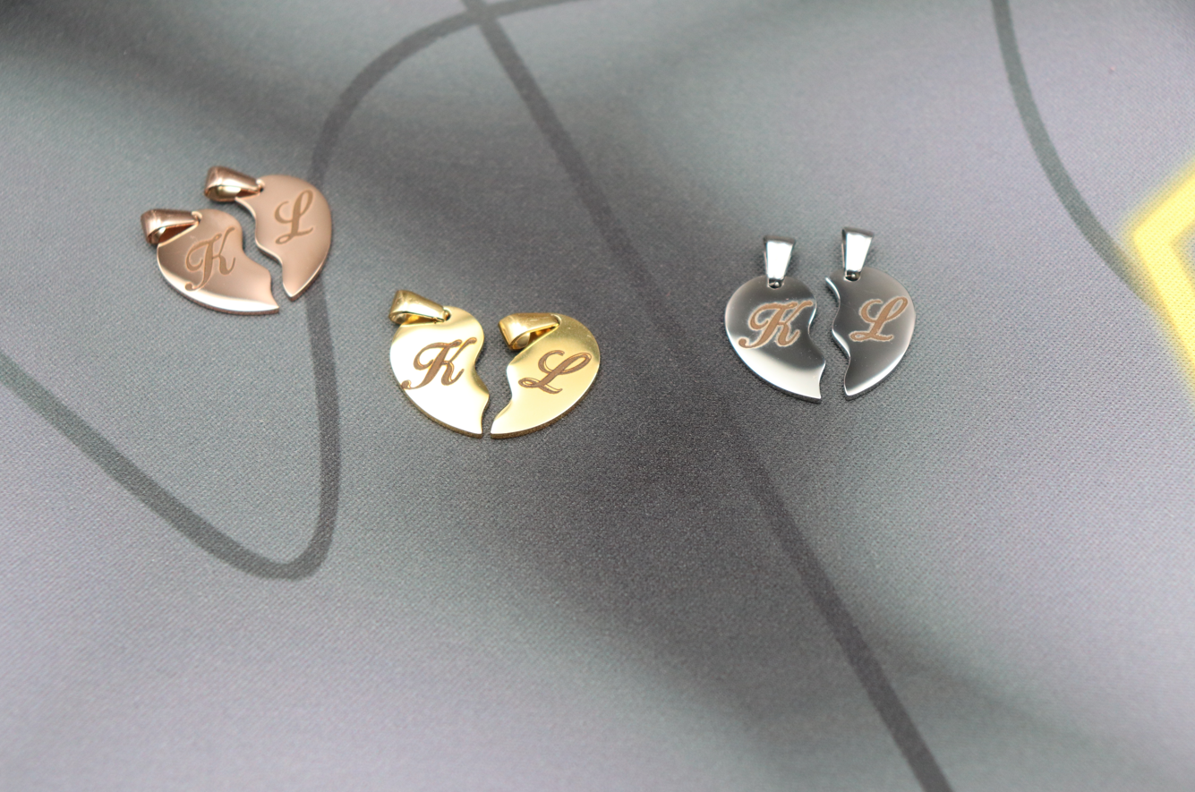 Anhänger Herzen für Paare SET 2 Stück