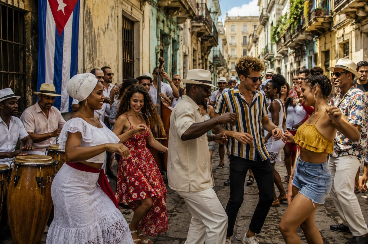 Turistas disfrutando de excursiones culturales y musica en La Habana Cuba - CubaRoute