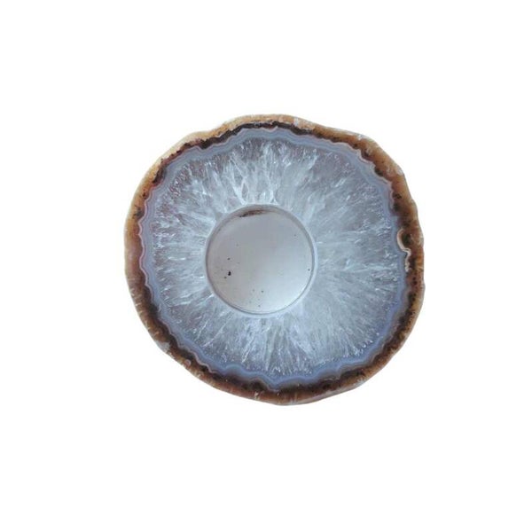 Agaat waxinelichthouder klein - ca 320 gram