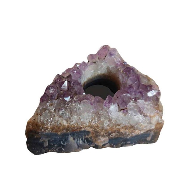 Amethist waxinelichthouder ruw ca. 900 gram