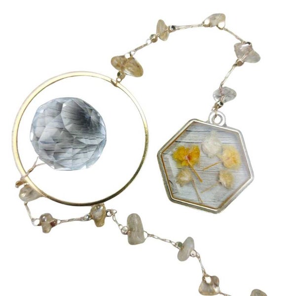 Suncatcher edelstenen Citrien - handgemaakt