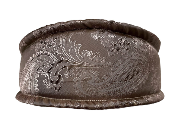 Taupe Windhundhalsband „Paisley“ | Zugstopphalsband