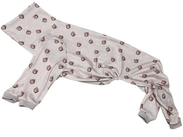Overall aus Baumwolljersey mit Teddy-Motiven