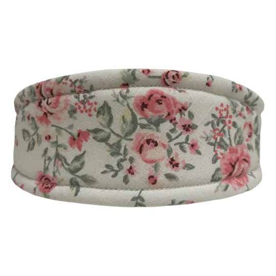 Florales Windhundhalsband „Rosen“ | 28-33 cm | Zugstopp