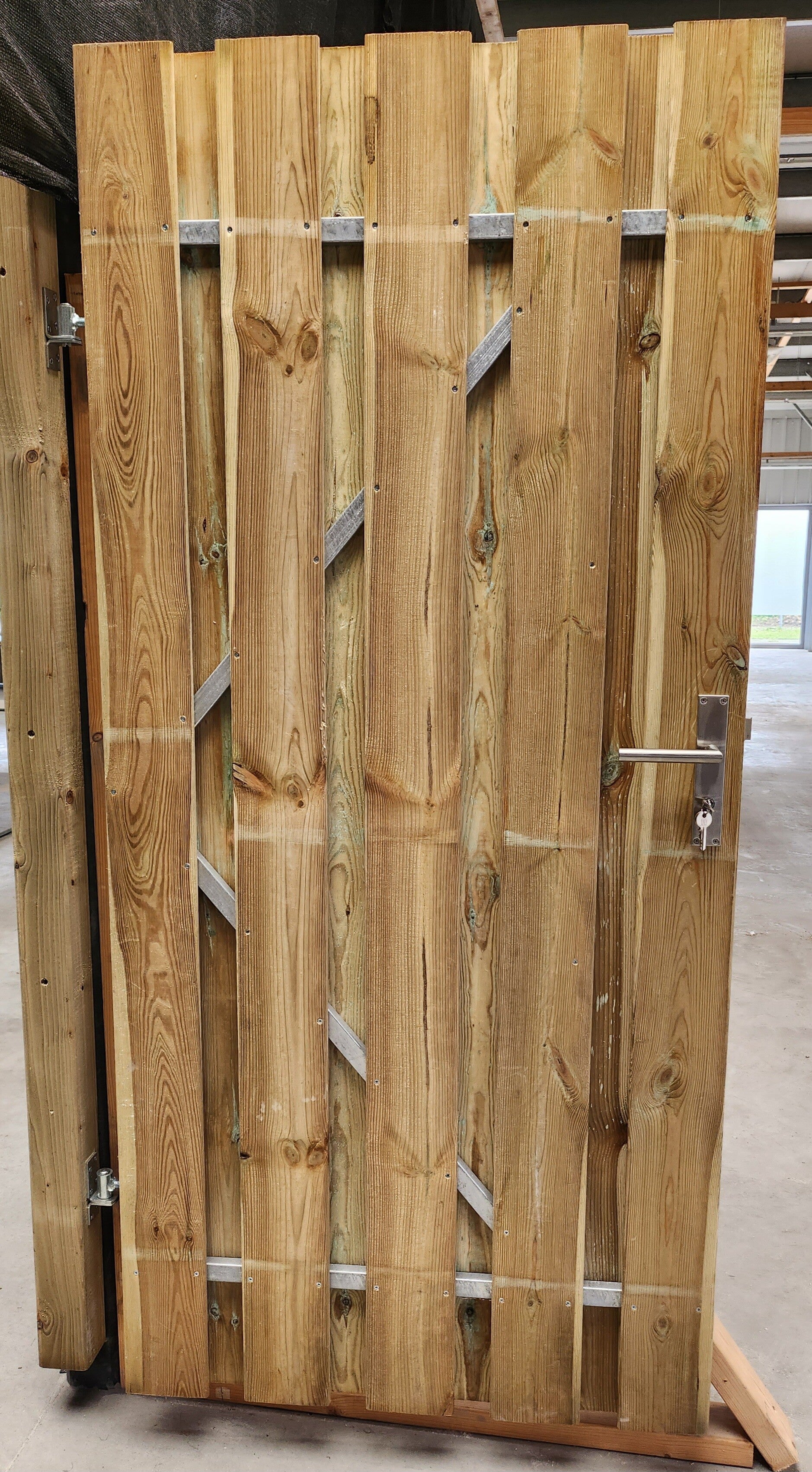 Complete poort geimpregneerd metaalframe 90 x 195 cm