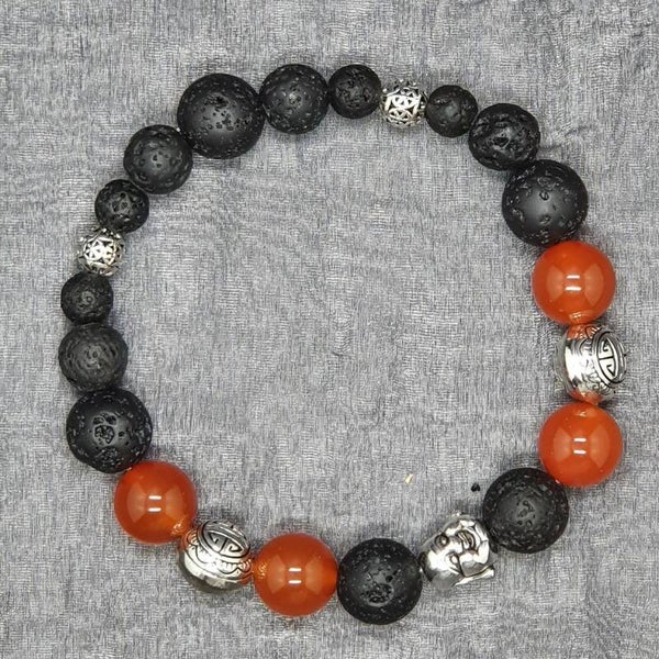 Zwarte lava & Carneool